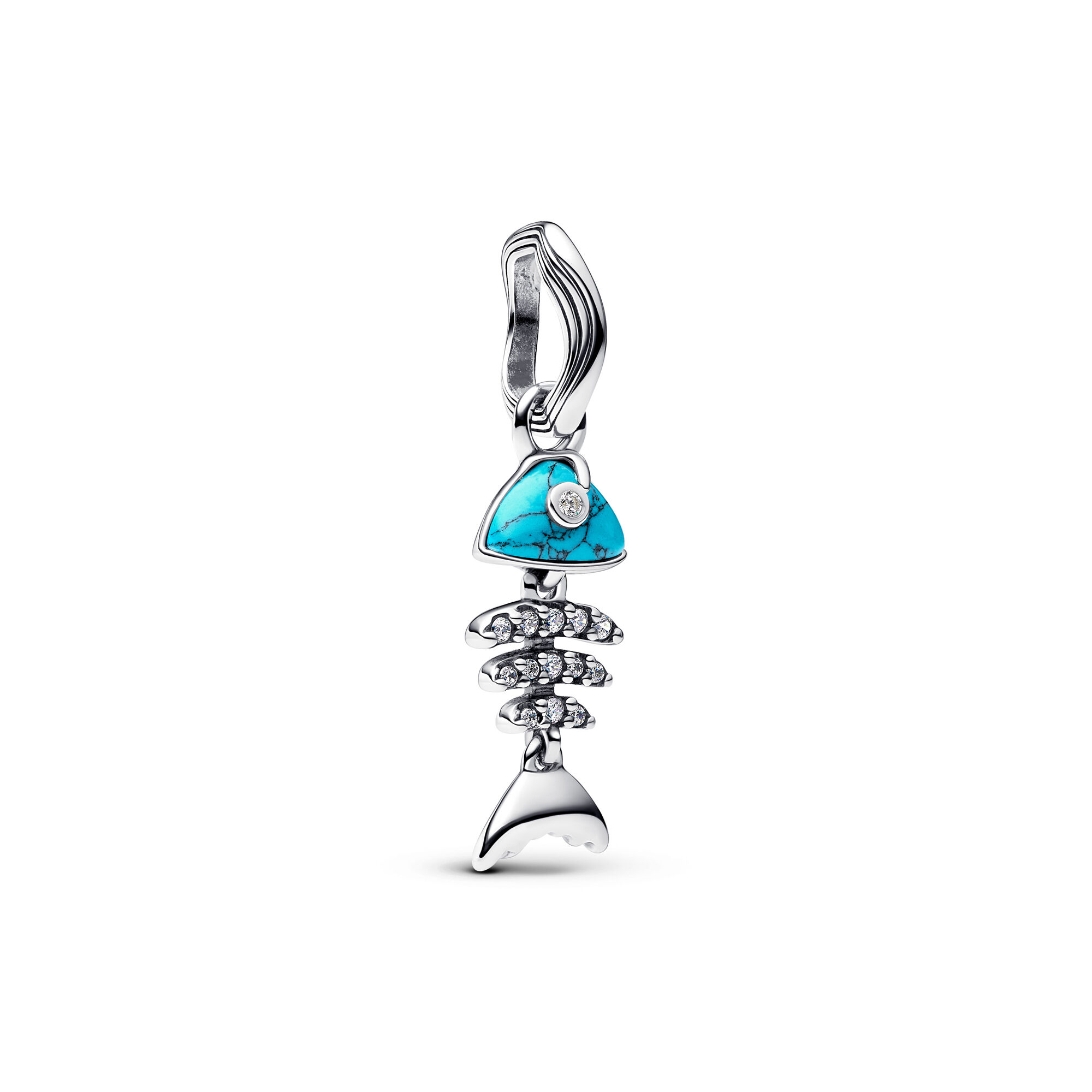 Pandora Turquoise-coloured Fishbone Dangle Charm