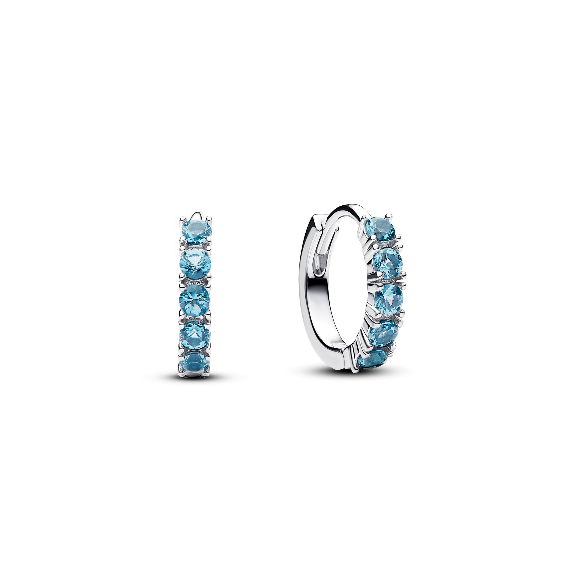 Pandora Light Blue Huggie Earrings