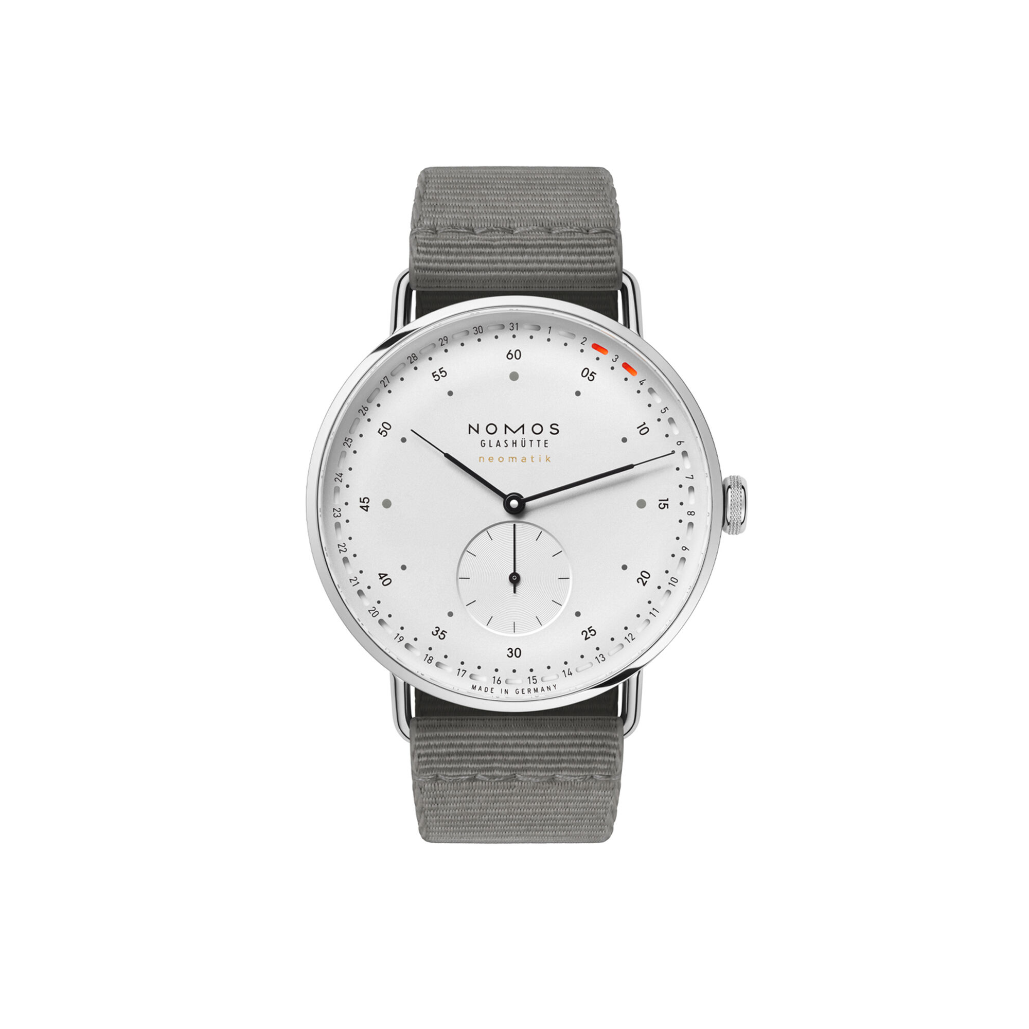 NOMOS Metro Neomatik 41 Update White Silver Dial Watch, 40.5mm