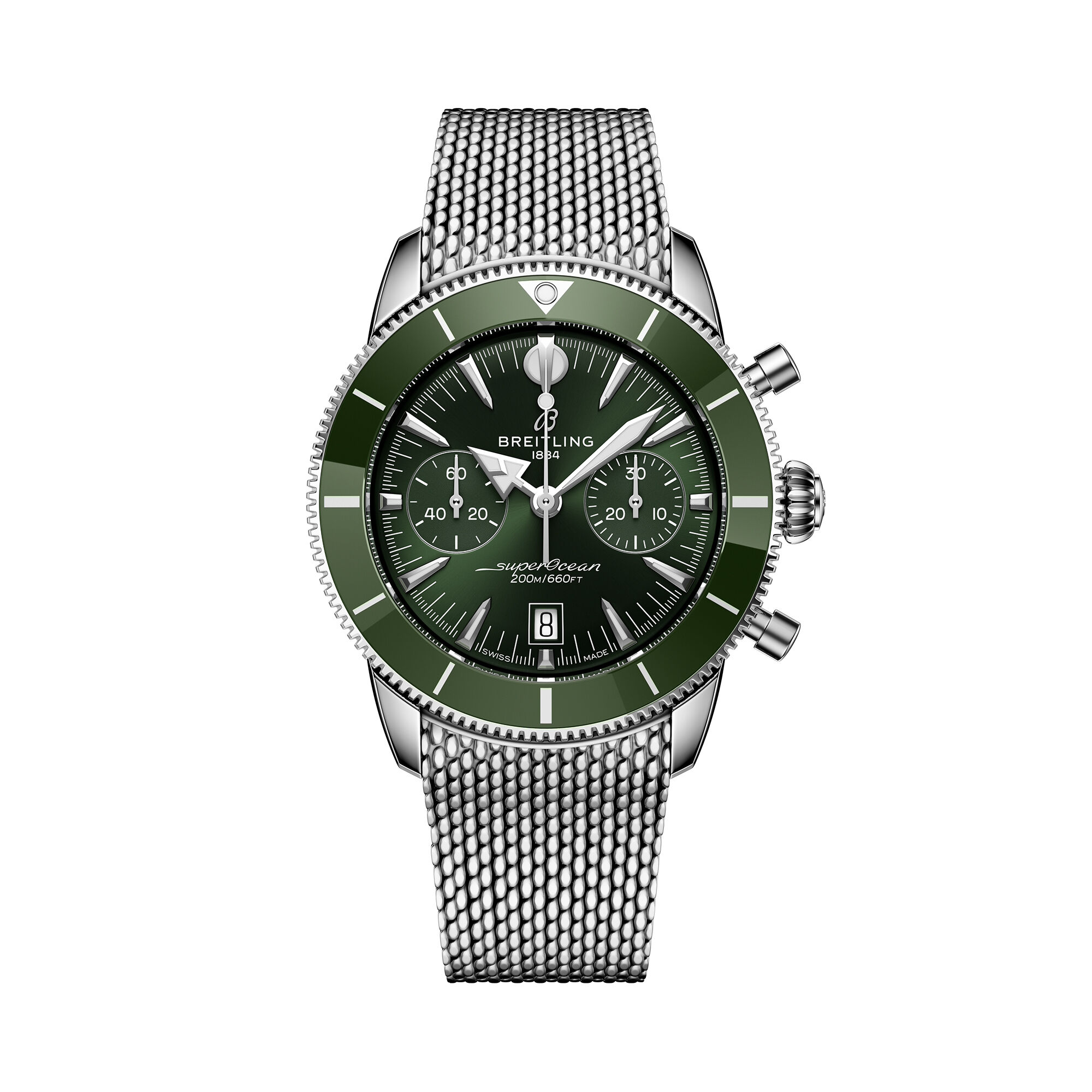 Breitling Superocean Heritage B01 Chronograph Green Dial Watch, 42mm