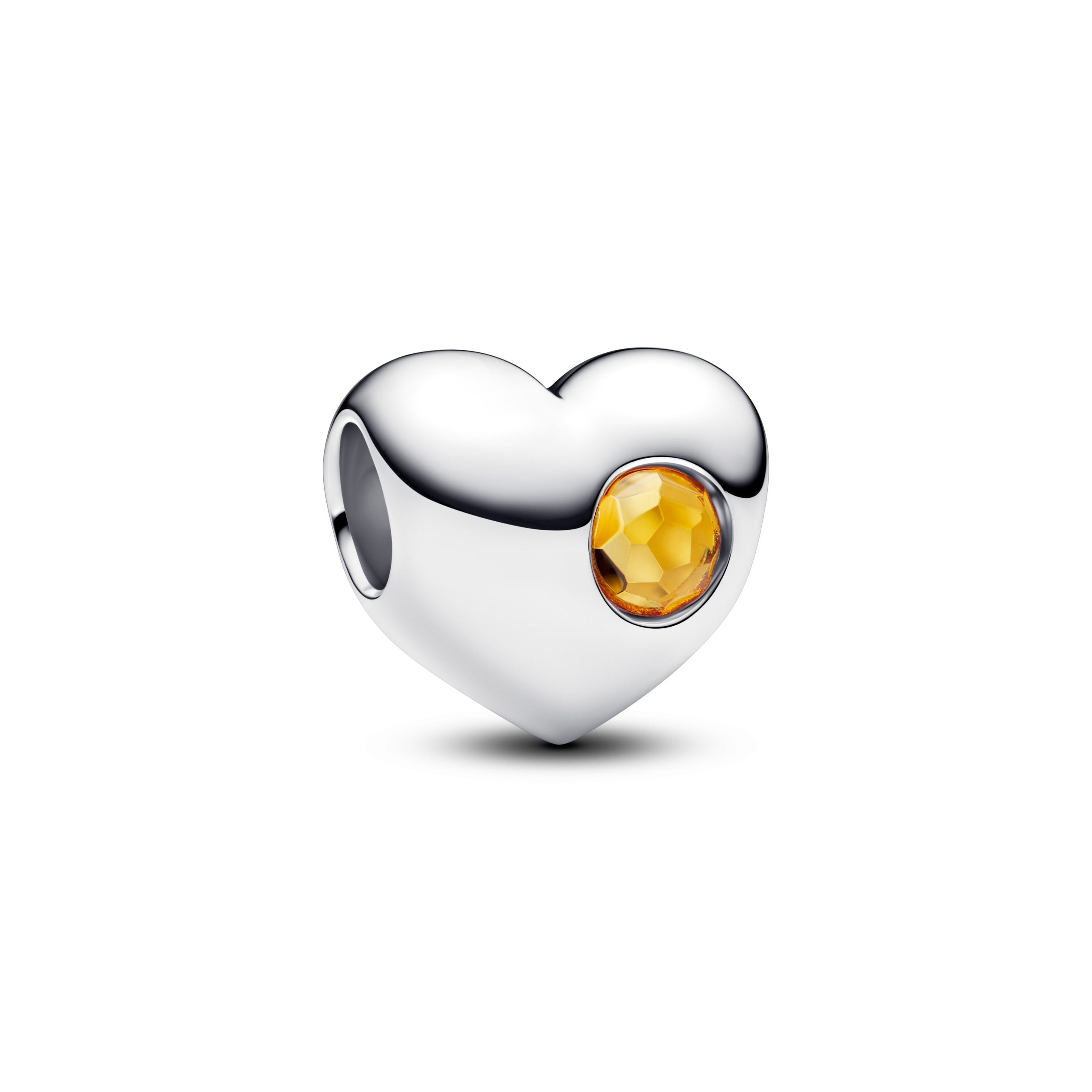 Pandora Engravable Honey Stone Heart Charm