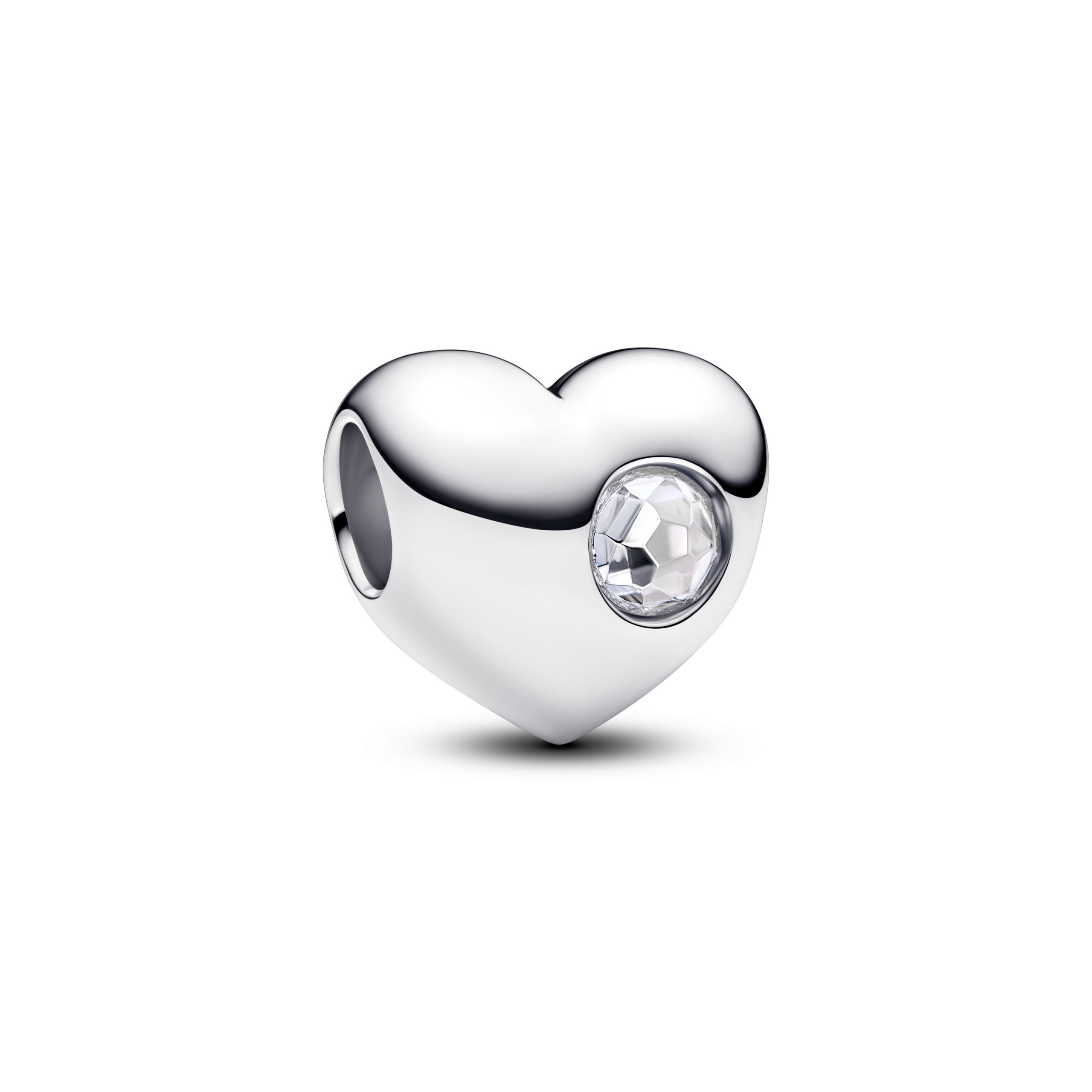 Pandora Engravable Clear Stone Heart Charm