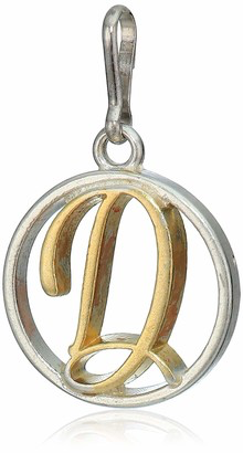 Two-Tone Letter D Charm (Silver/Gold)