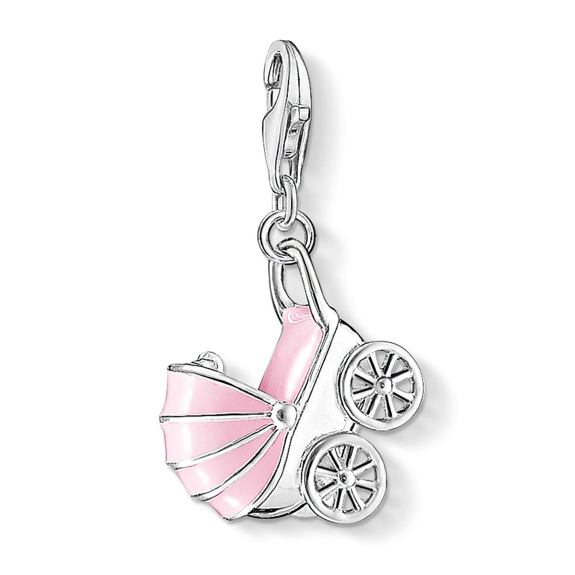 Pram Charm (Silver/Pink)
