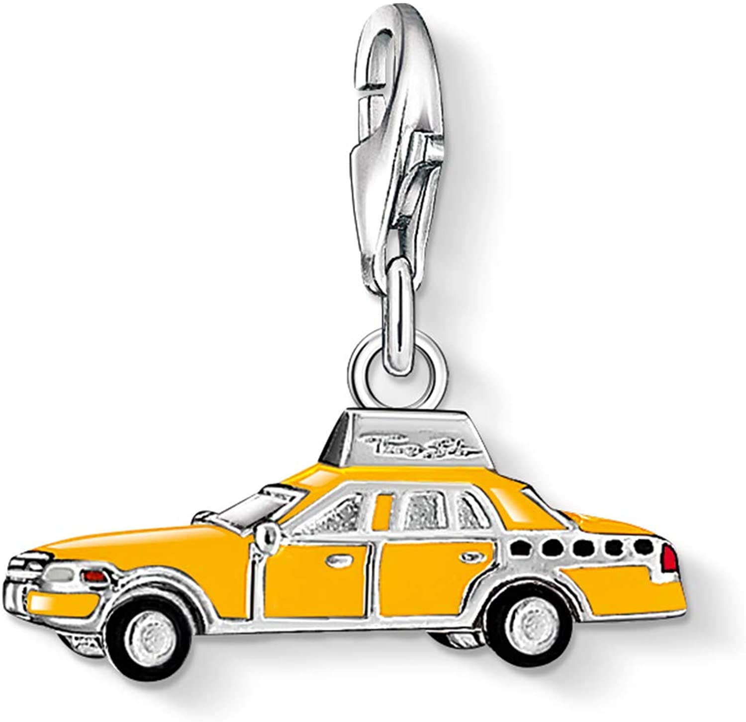 Taxi Charm (Silver/Yellow)