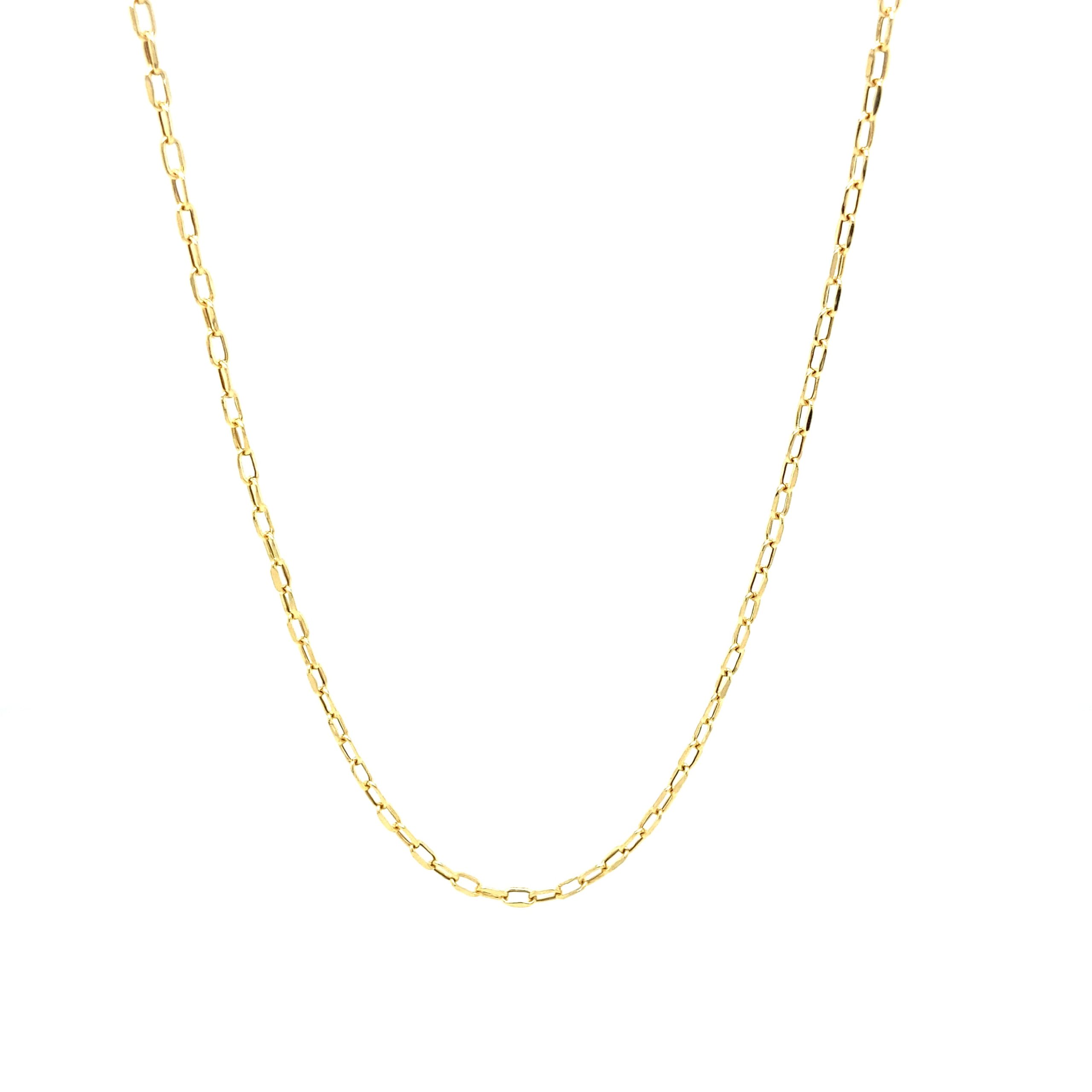 14K SMALL PAPER CLIP CHAIN