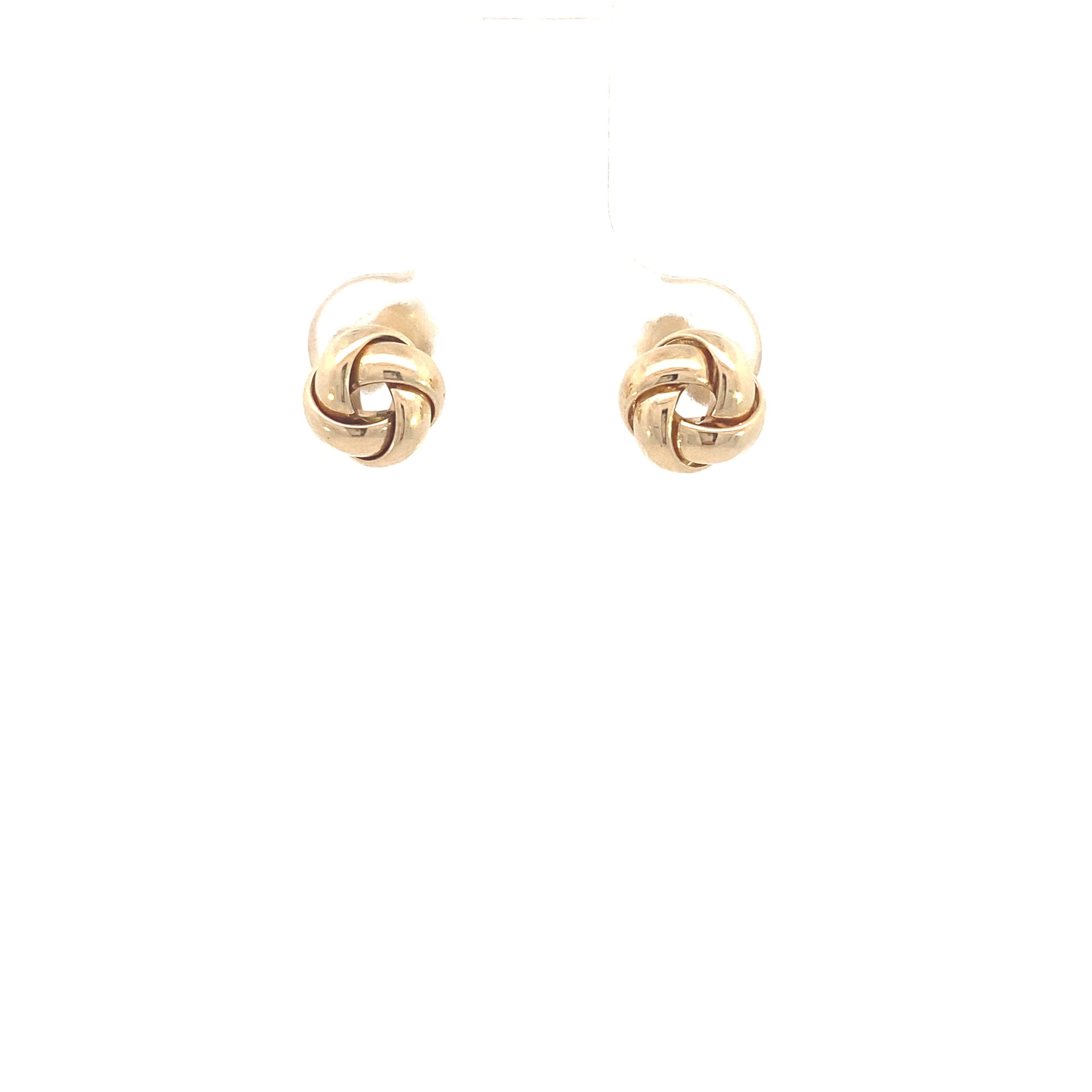 14K Gold Knots Stud