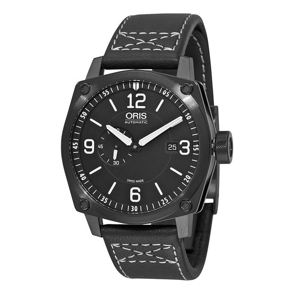 Oris Men's 64376174764LS BC4 Black Leather Watch