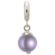 Purple Pearl Treasure Charm (Silver/Purple)