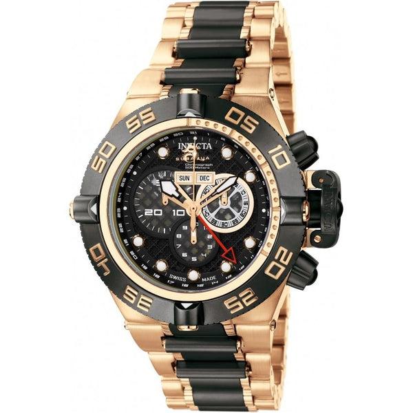 Invicta Men's 6541 Subaqua 4 Chronograph Black and Rose-Tone Stainless Steel Watch