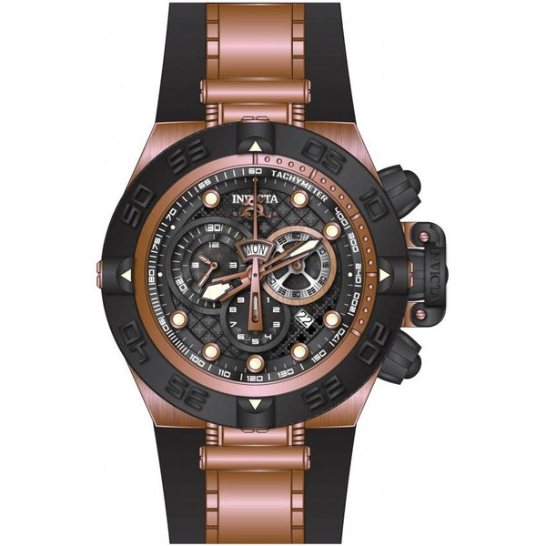 Invicta Men's 6575 Subaqua 4 Chronograph Black and Rose-Tone Polyurethane Watch