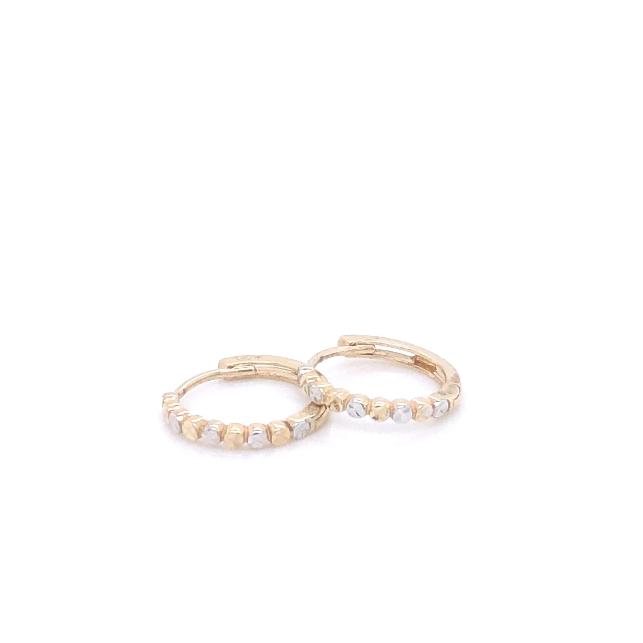 Bubble Petite Two-Tone 14k Gold Huggies