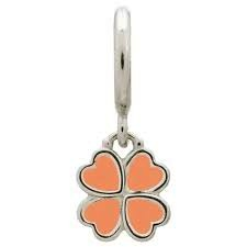 Coral Clover Charm (Silver)
