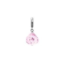Rose Love Drop Charm (Silver/Rose)