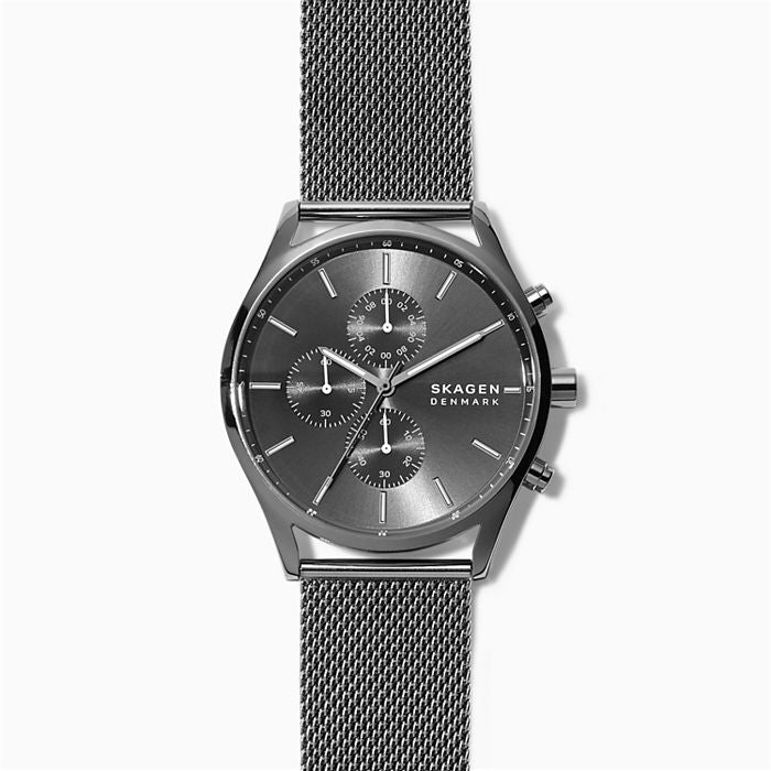 Holst Chronograph Mesh Watch (Grey)