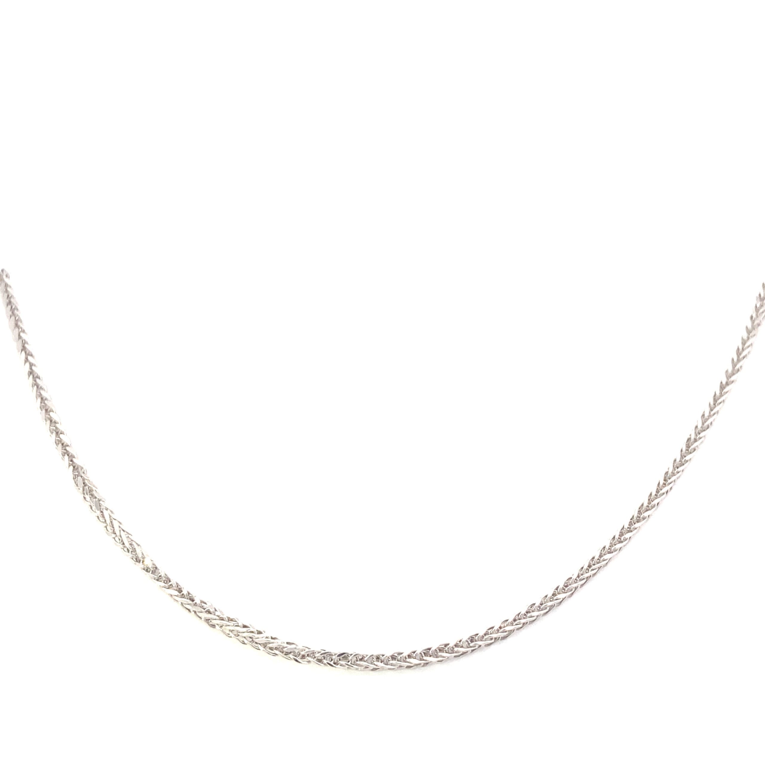 14K White Gold Franco Necklace