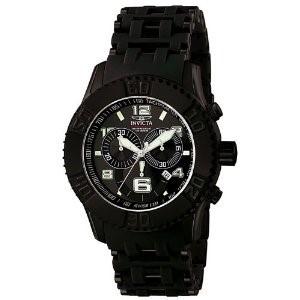 Invicta Men's 6713 Sea Spider Chronograph Black Polyurethane Watch