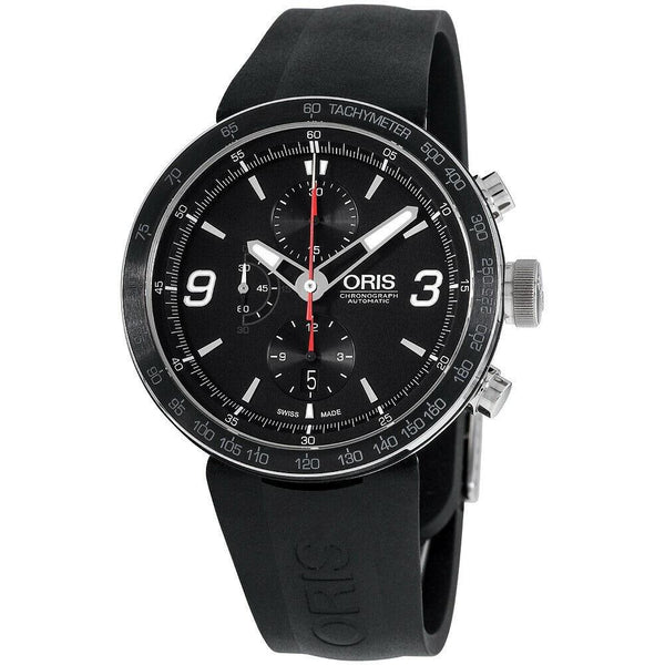 Oris Men's 67476594174RS TT1 Chronograph Black Silicone Watch