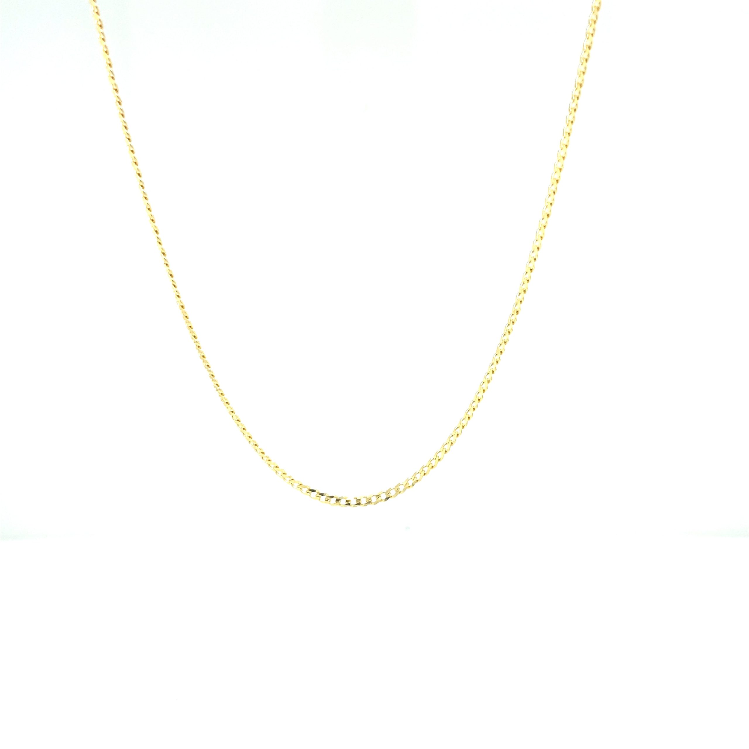 14K CUBAN FLAT CHAIN 1MM