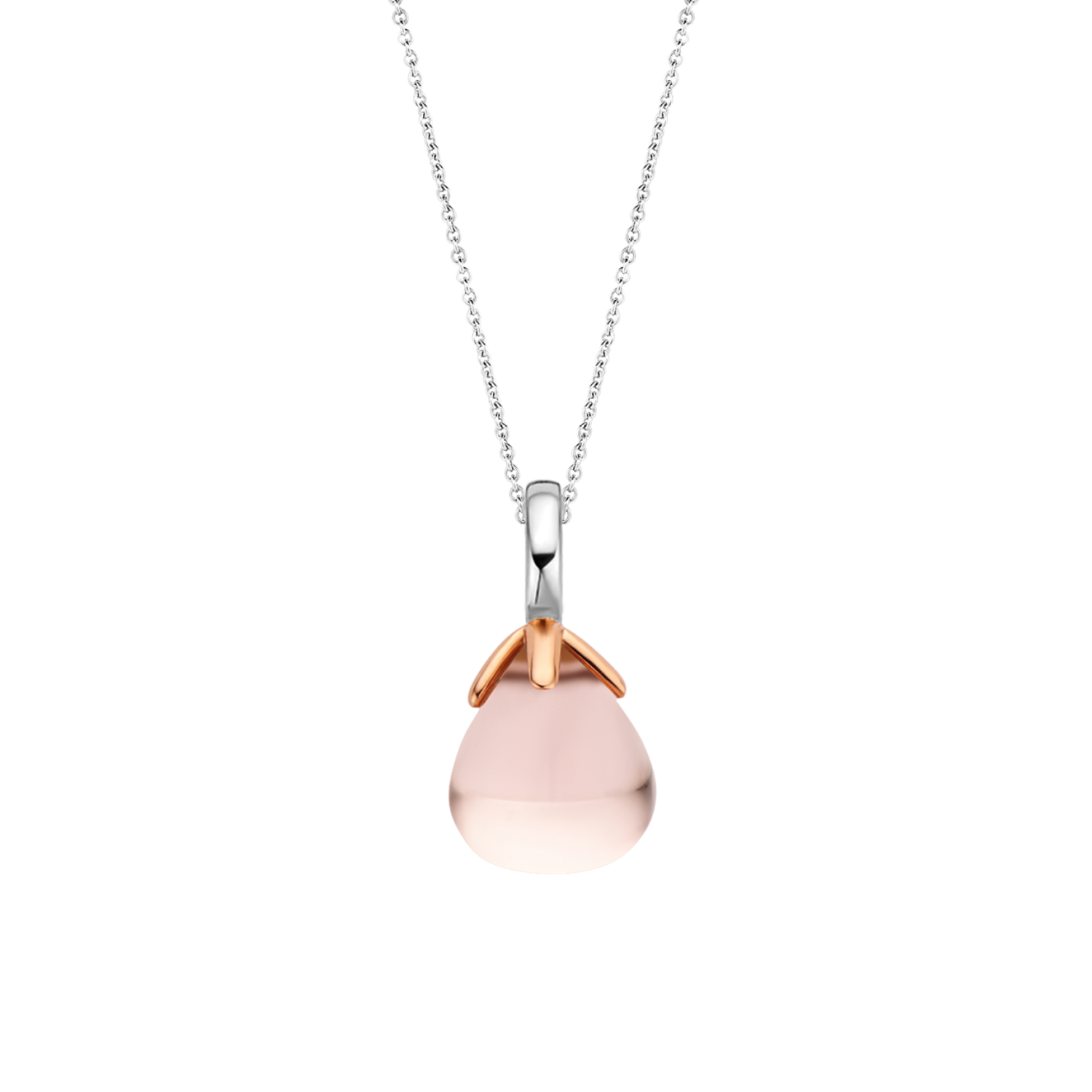 SMALL SOFT PINK FLOWERBUD NECKLACE