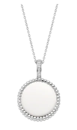 STERLING SILVER PLATINUM PLATED SUN PENDANT