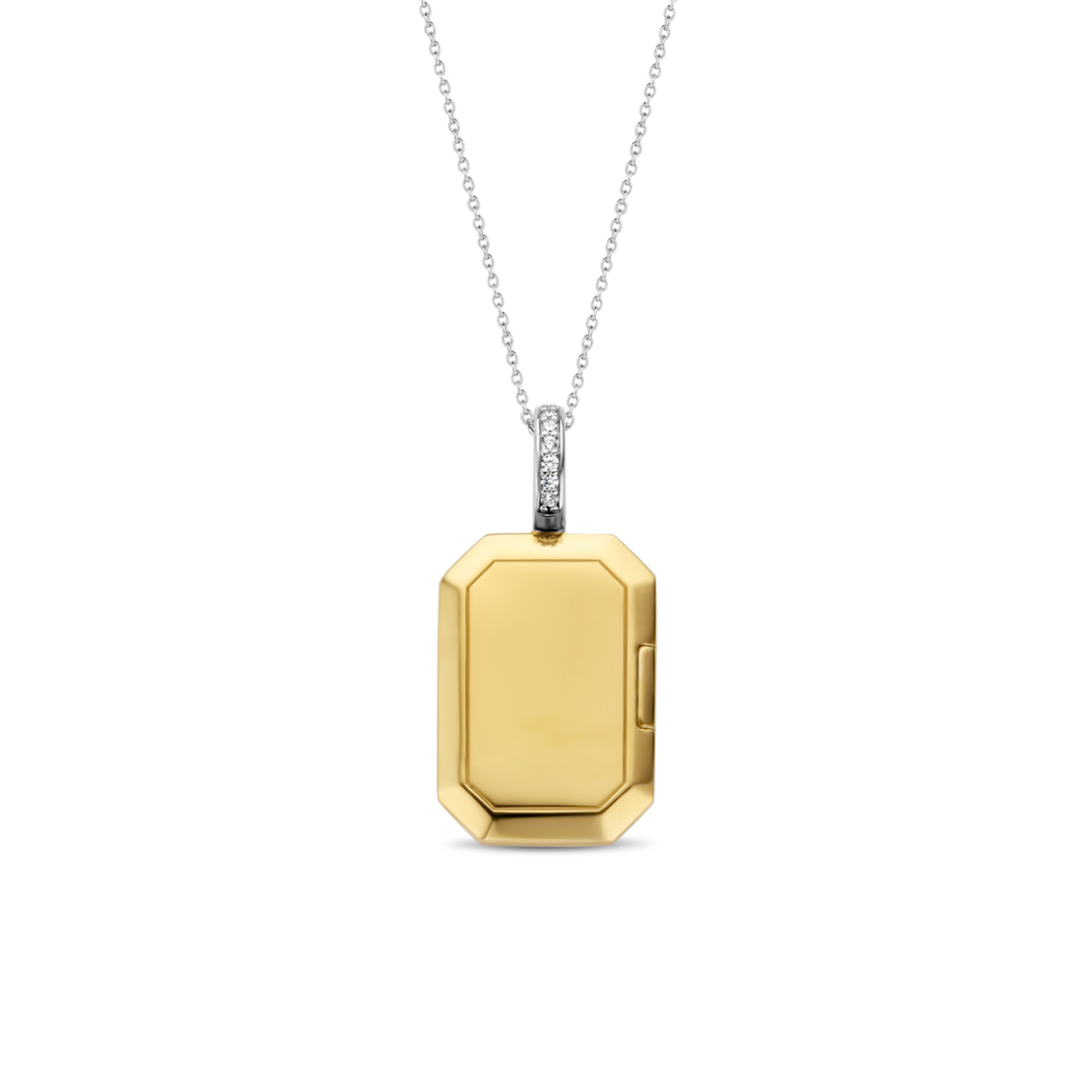 GOLDEN RECTANGLE LOCKET NECKLACE