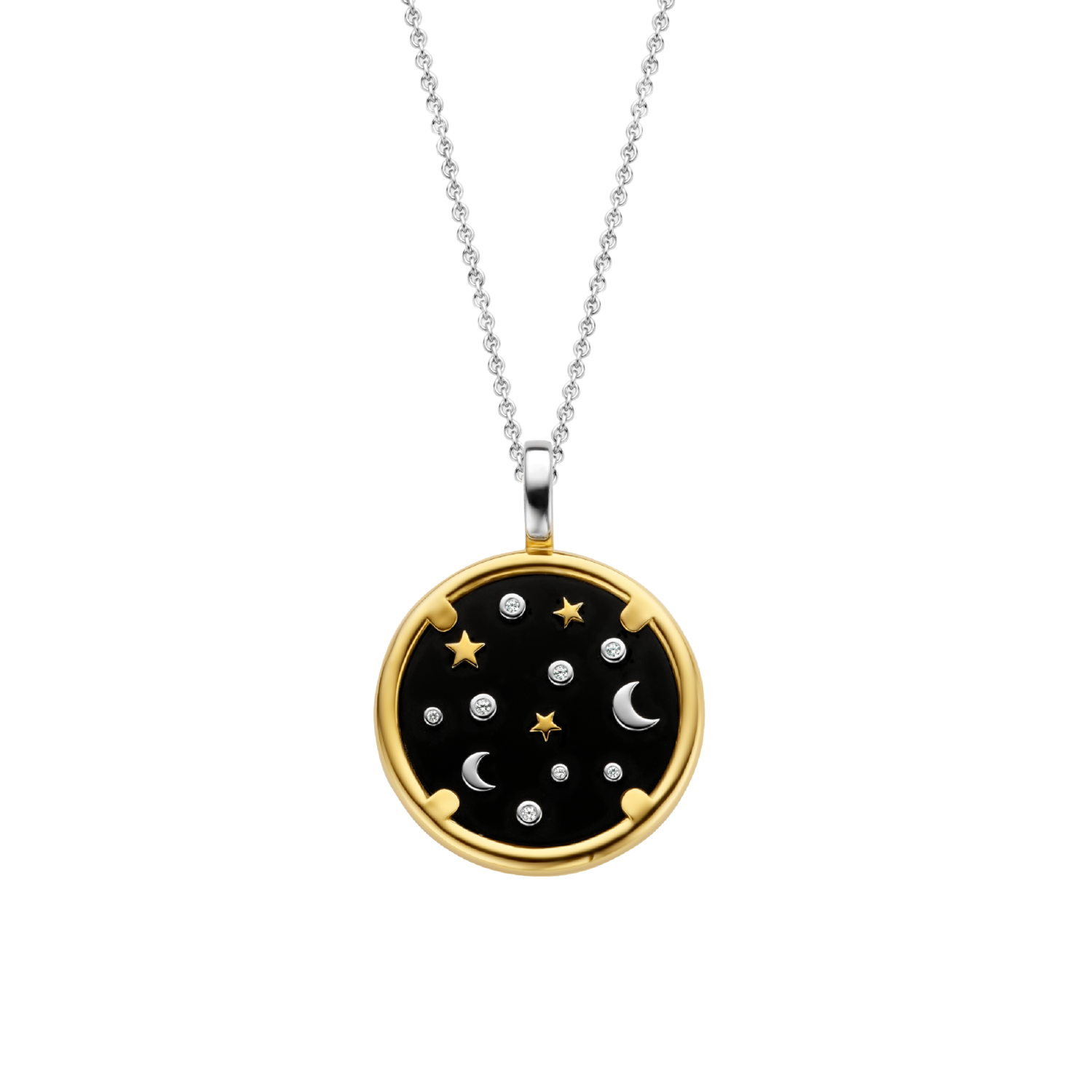 Ti Sento Moon Star Necklace