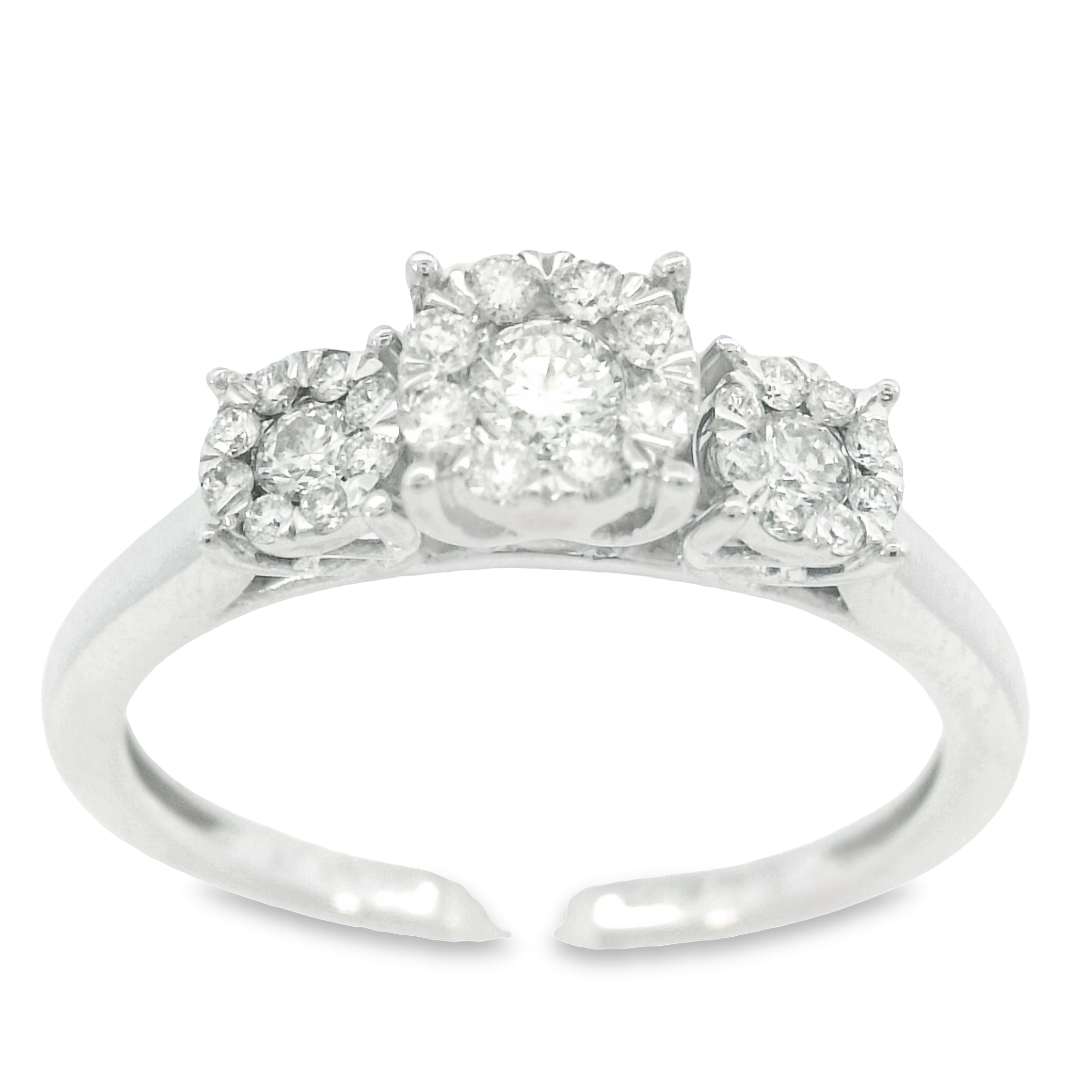 14K White Gold Bridal Ring 0.33ct