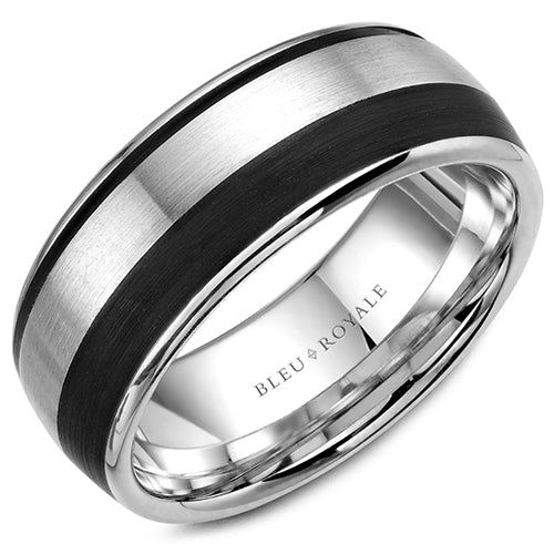 Bleu Royale 14k White Gold Men's Wedding Band - RYL-014WB85-M10