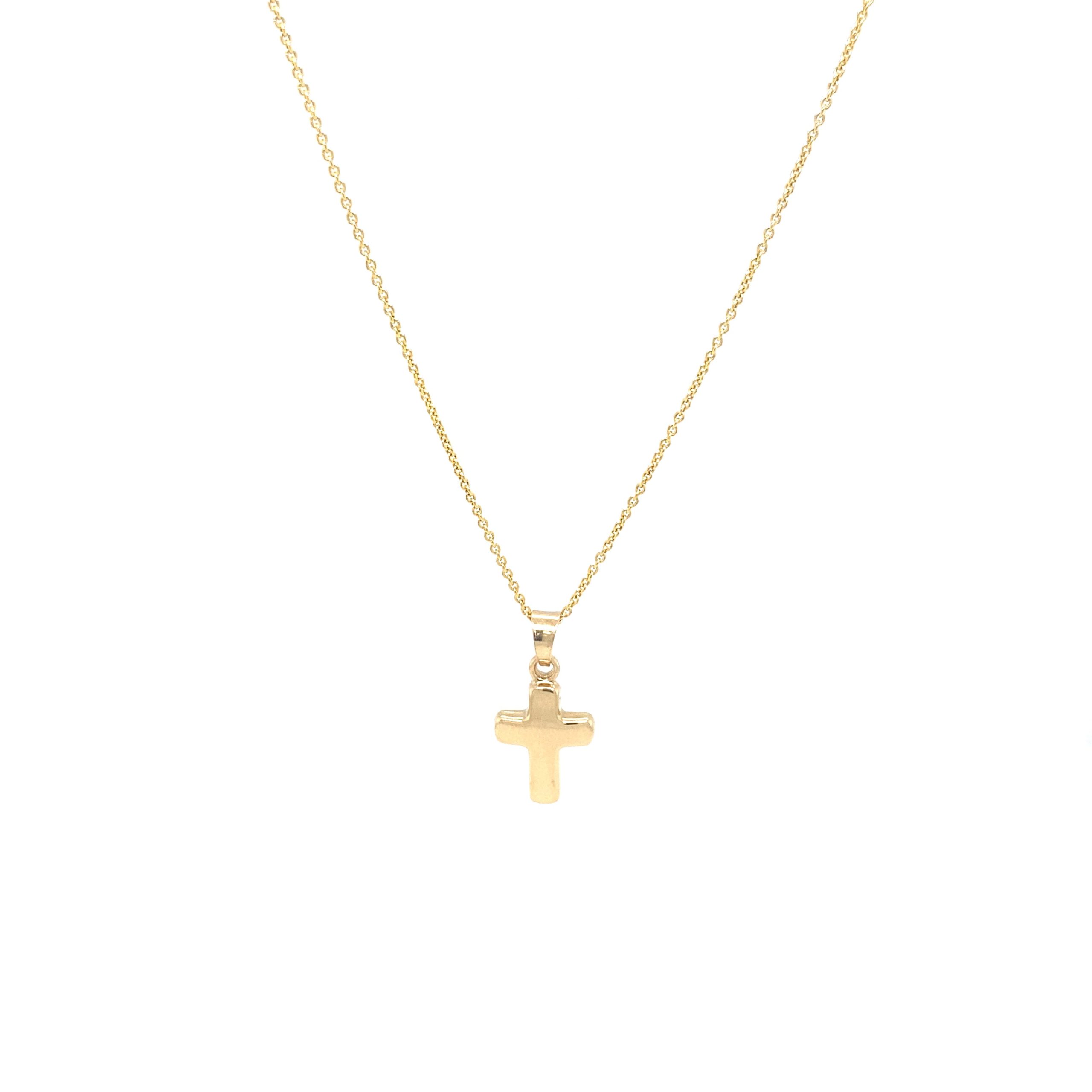MINI CROSS 14K GOLD PENDANT