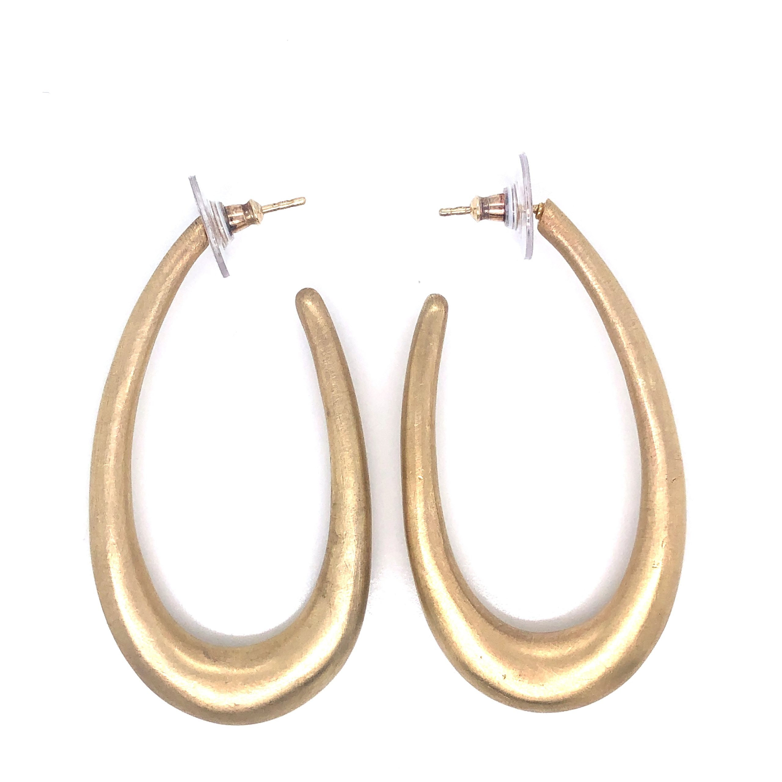 Golden Oval Chunky Hoops