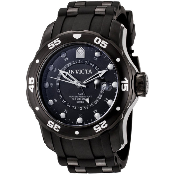 Invicta Men's 6996 Pro Diver Scuba GMT Black Polyurethane Watch