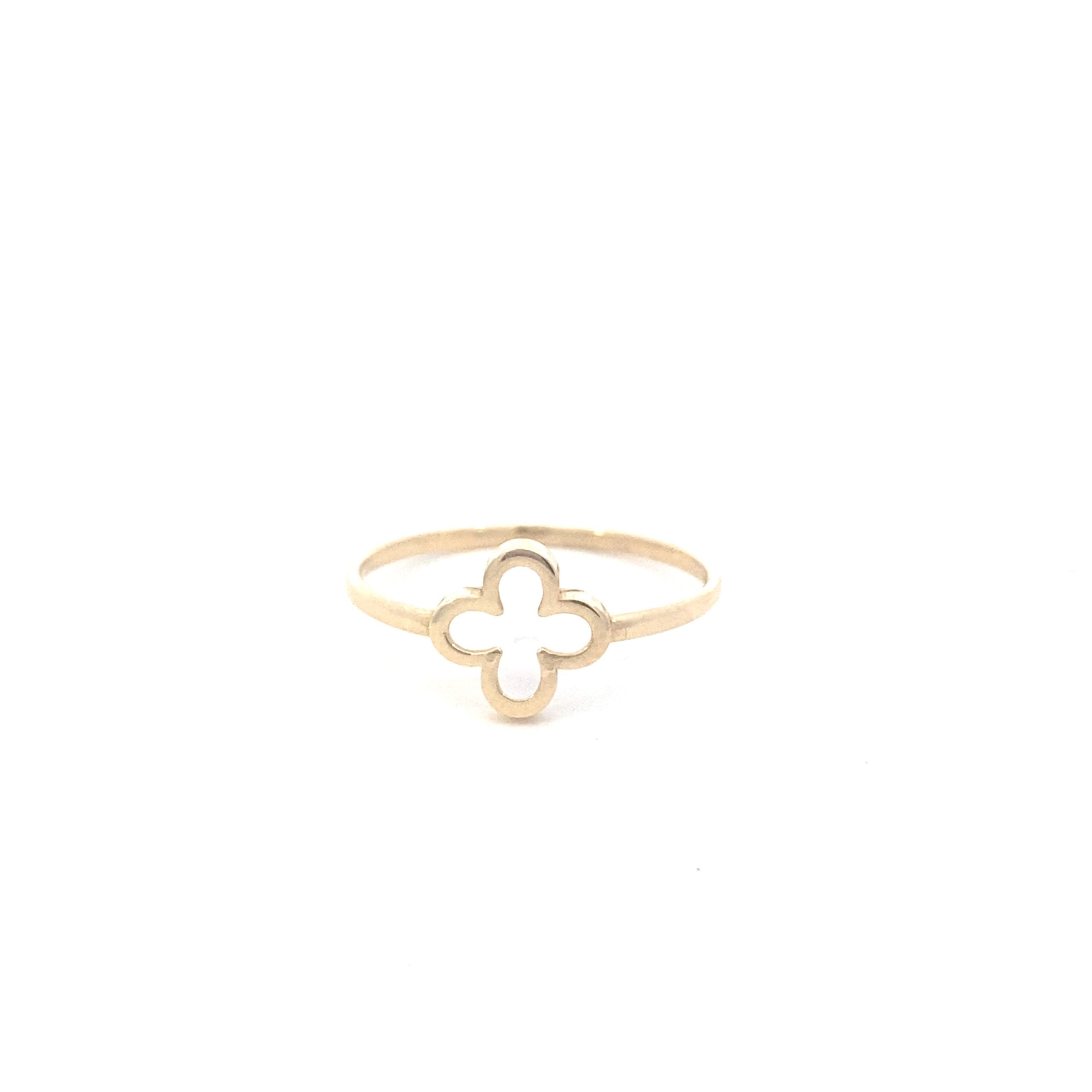 14K Gold Flower Ring