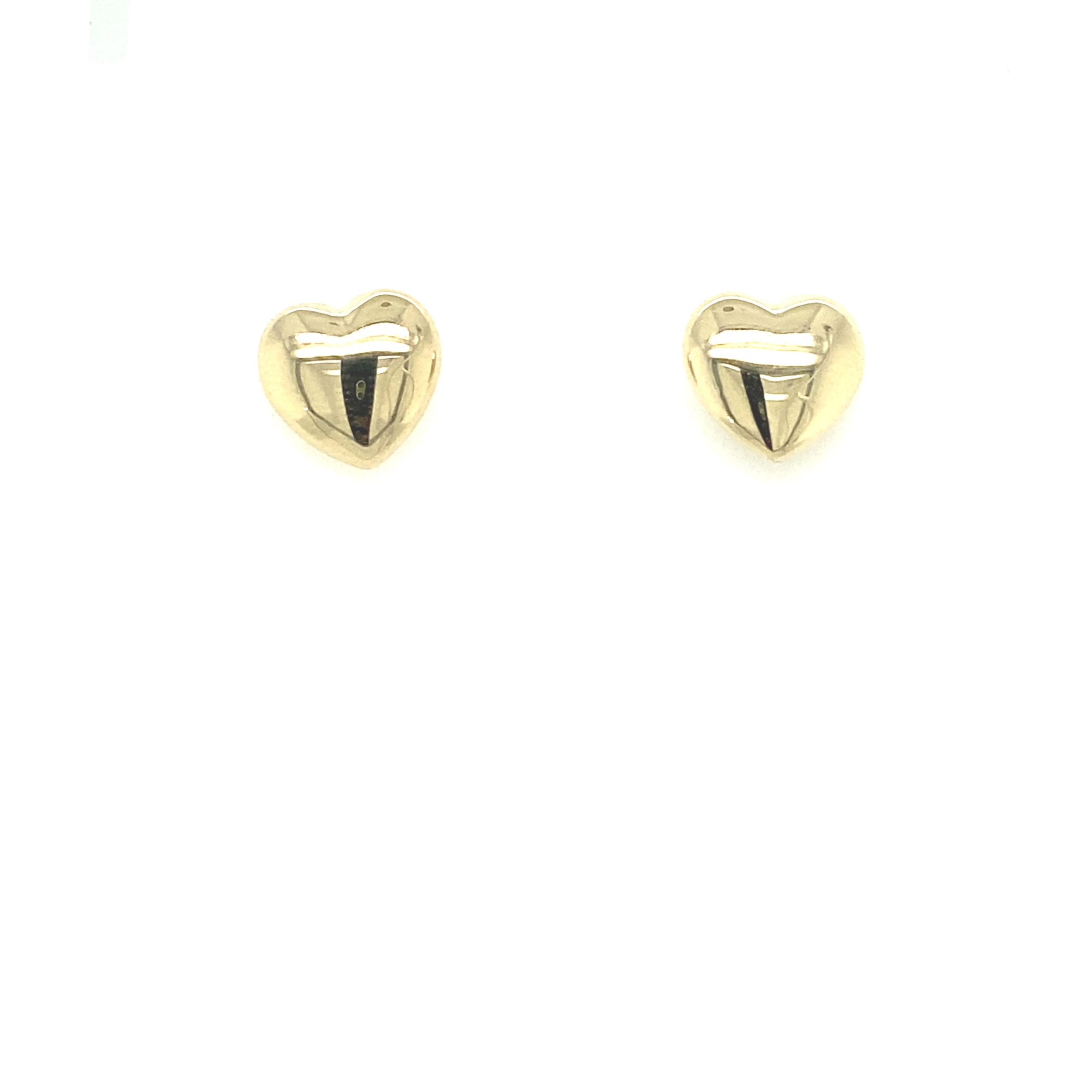 14K ULTRA FANCY HEART STUDS