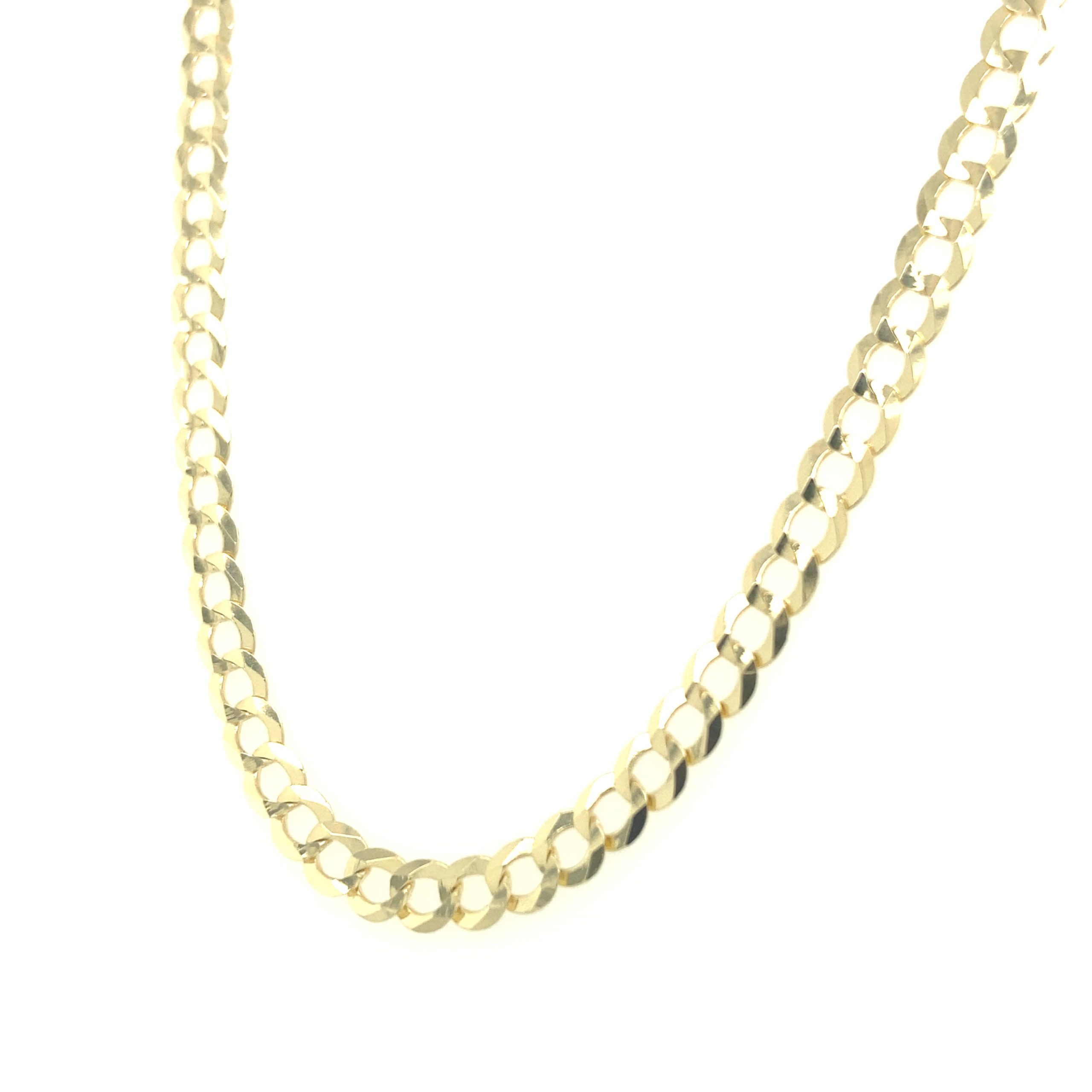 14K Flat Cuban Chain - 4MM