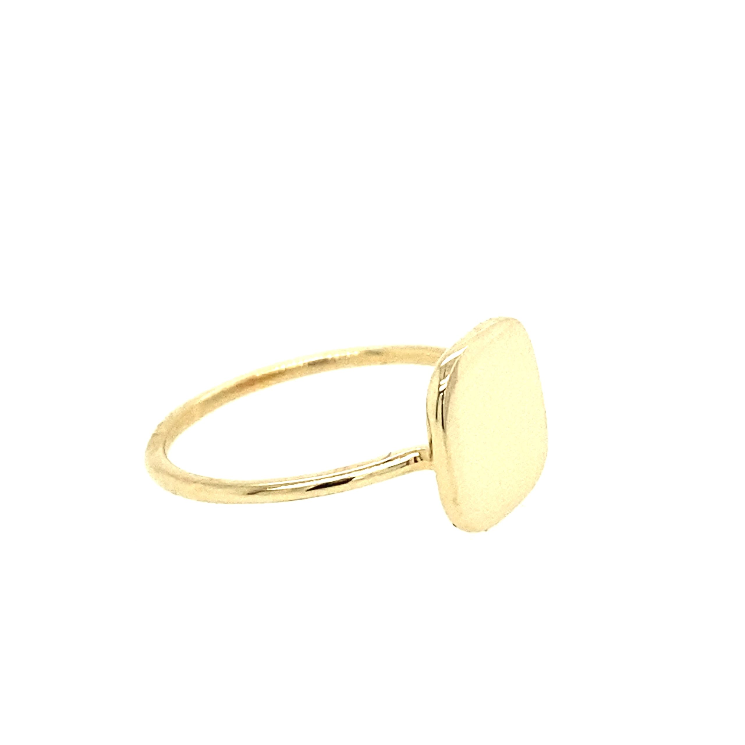 14K Gold Ring Small Square Shape