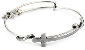 Cross Wrap Bangle Bracelet (Silver)