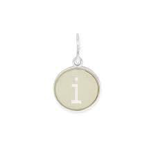 Letter I Etching Charm (Silver)