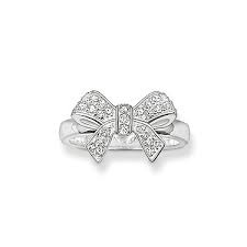 Glam & Soul Bow with Crystals Ring (Silver)