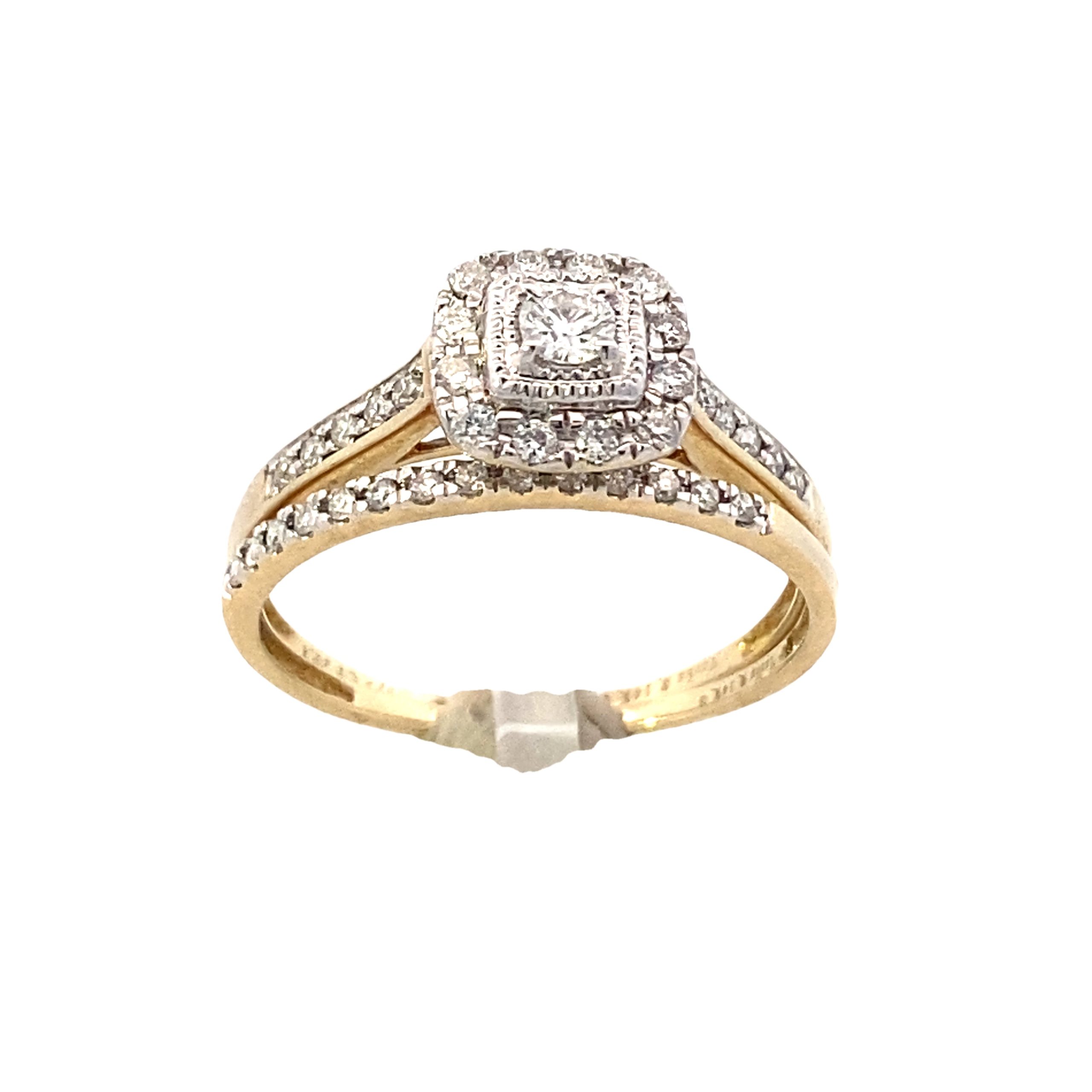 14K Gold Diamond Bridal Ring 0.33ct