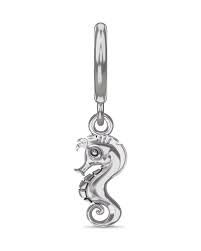 Happy Seahorse Charm (Silver)