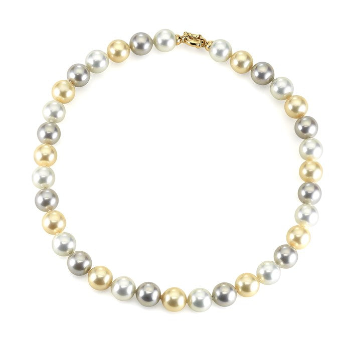 White & Yellow Pearl Necklace
