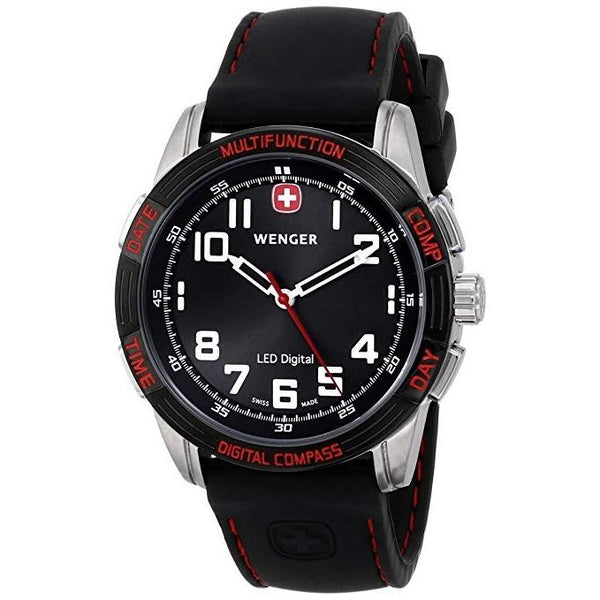 Wenger Men's 70430 LED Nomad Black Silicone Watch