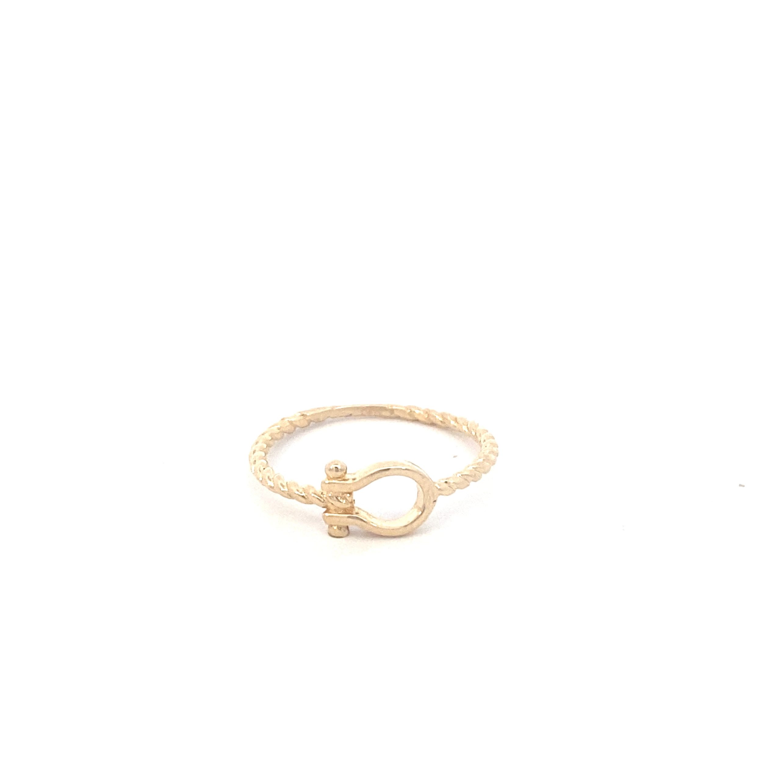 14K Gold Pulley Ring