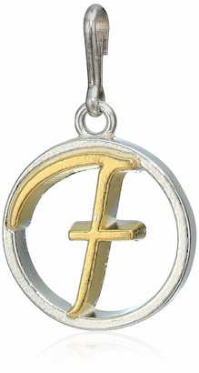 Two-Tone Letter F Charm (Silver/Gold)