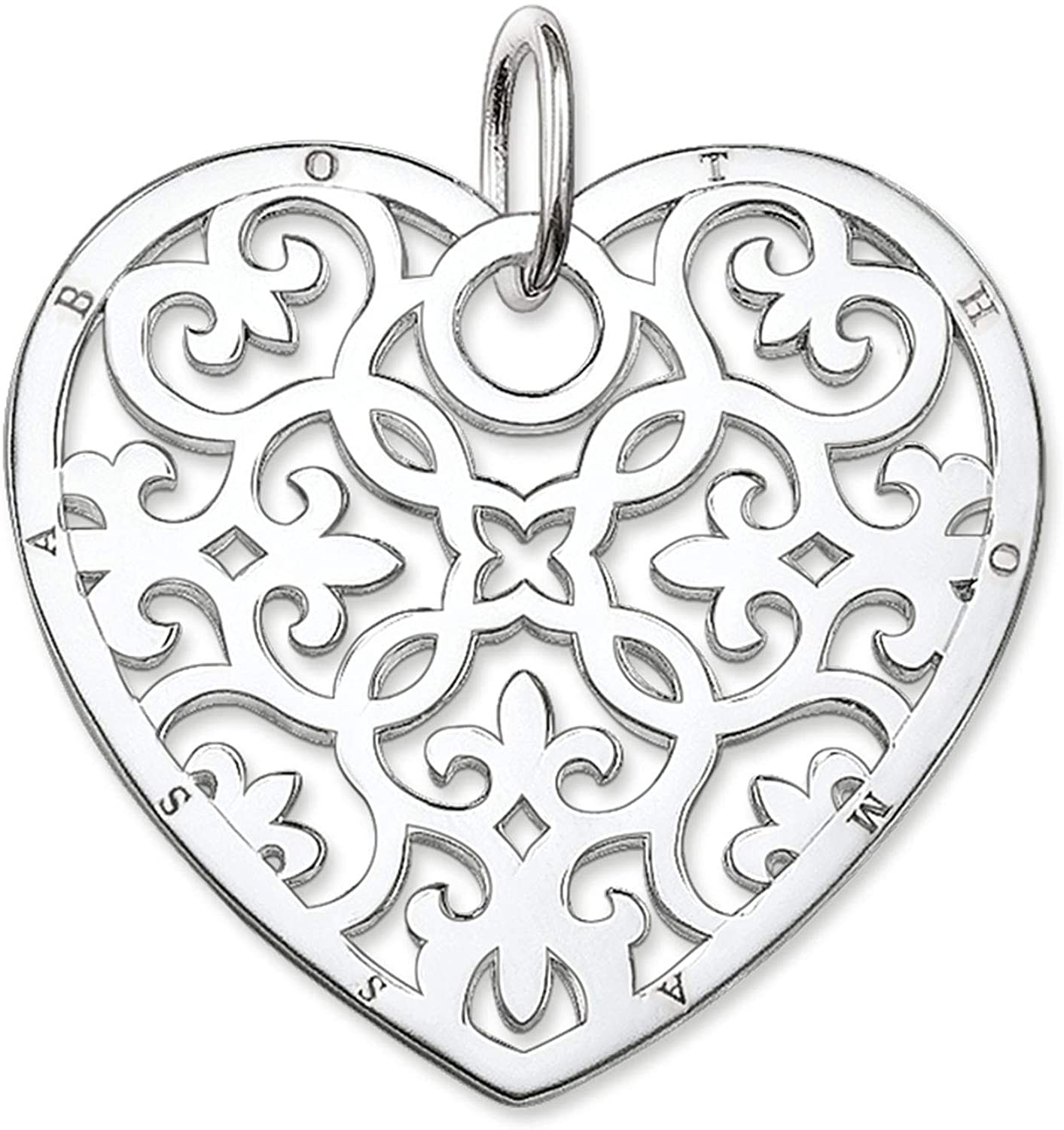 Arabesque Heart Charm (Silver)