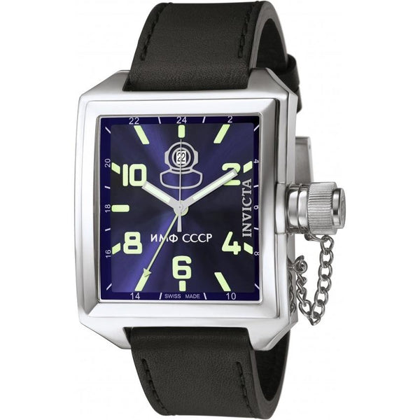Invicta Men's 7188 Russian Diver Black Leather Watch