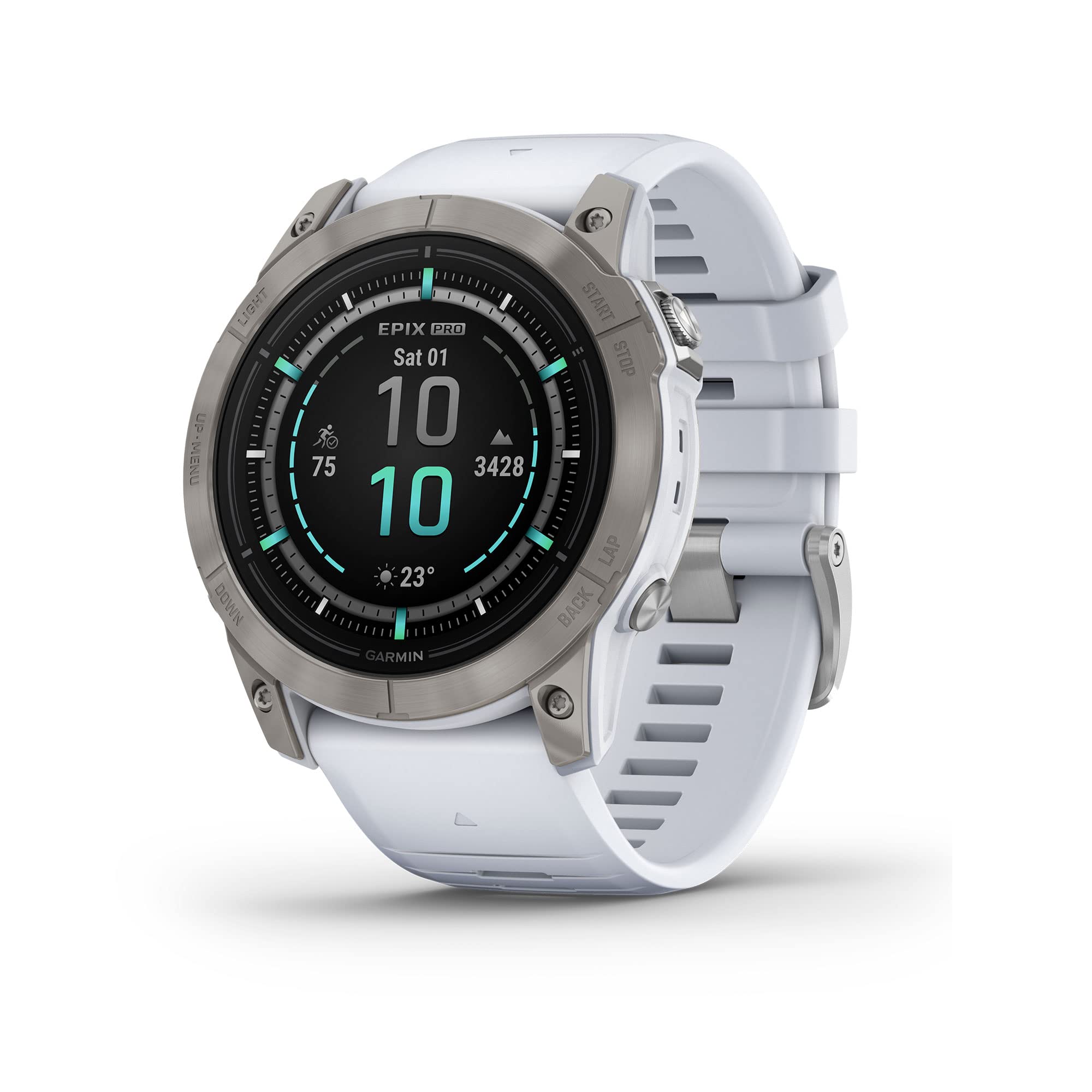 Epix™ Pro (Gen 2) – Sapphire Edition | 51 mm Titanium with Whitestone Band