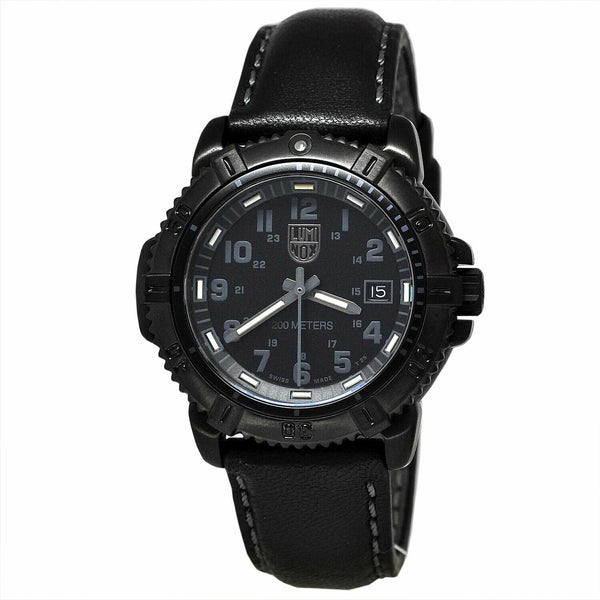 Luminox Men's 7251.BO Modern Mariner Black Leather Watch