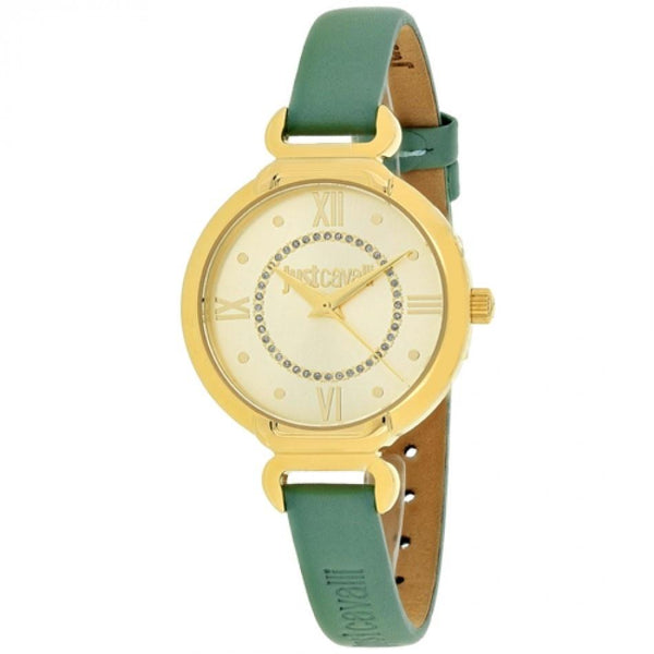 Just Cavalli Women's 7251526501 Hook J Green Leather Watch